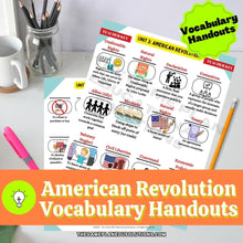 Load image into Gallery viewer, American Revolution Vocabulary Handouts