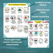 Load image into Gallery viewer, Exploration &amp; Colonization Vocabulary Handouts
