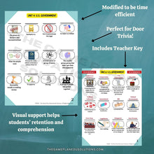 Load image into Gallery viewer, U.S. Government Unit Vocabulary Handouts
