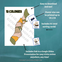 Load image into Gallery viewer, Colonial Regions Sorting Activity (DIGITAL DOWNLOAD)
