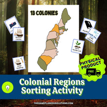 Load image into Gallery viewer, Colonial Regions Sorting Activity (PHYSICAL PRODUCT)
