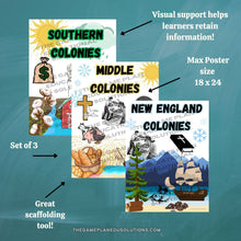 Load image into Gallery viewer, Colonial Regions Scaffolding Anchor Chart Posters (DIGITAL DOWNLOAD)
