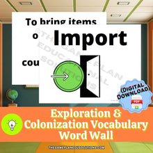 Load image into Gallery viewer, Exploration &amp; Colonization Vocabulary Word Wall (DIGITAL DOWNLOAD)
