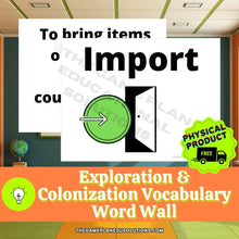 Load image into Gallery viewer, Exploration &amp; Colonization Vocabulary Word Wall (PHYSICAL PRODUCT)
