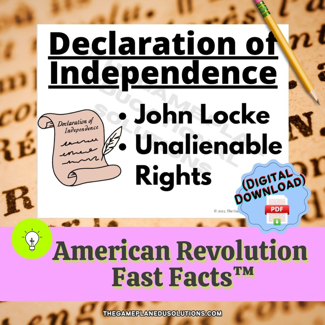 American Revolution FAST FACTS™ (DIGITAL DOWNLOAD)