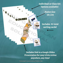 Load image into Gallery viewer, Colonial Regions Sorting Activity (PHYSICAL PRODUCT)
